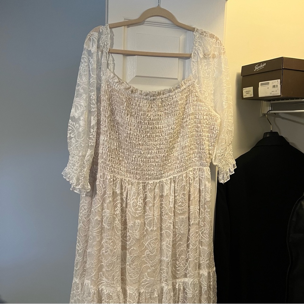 NWT Baltic Born Stella Smocked Lace Maxi Dress Size 3x
